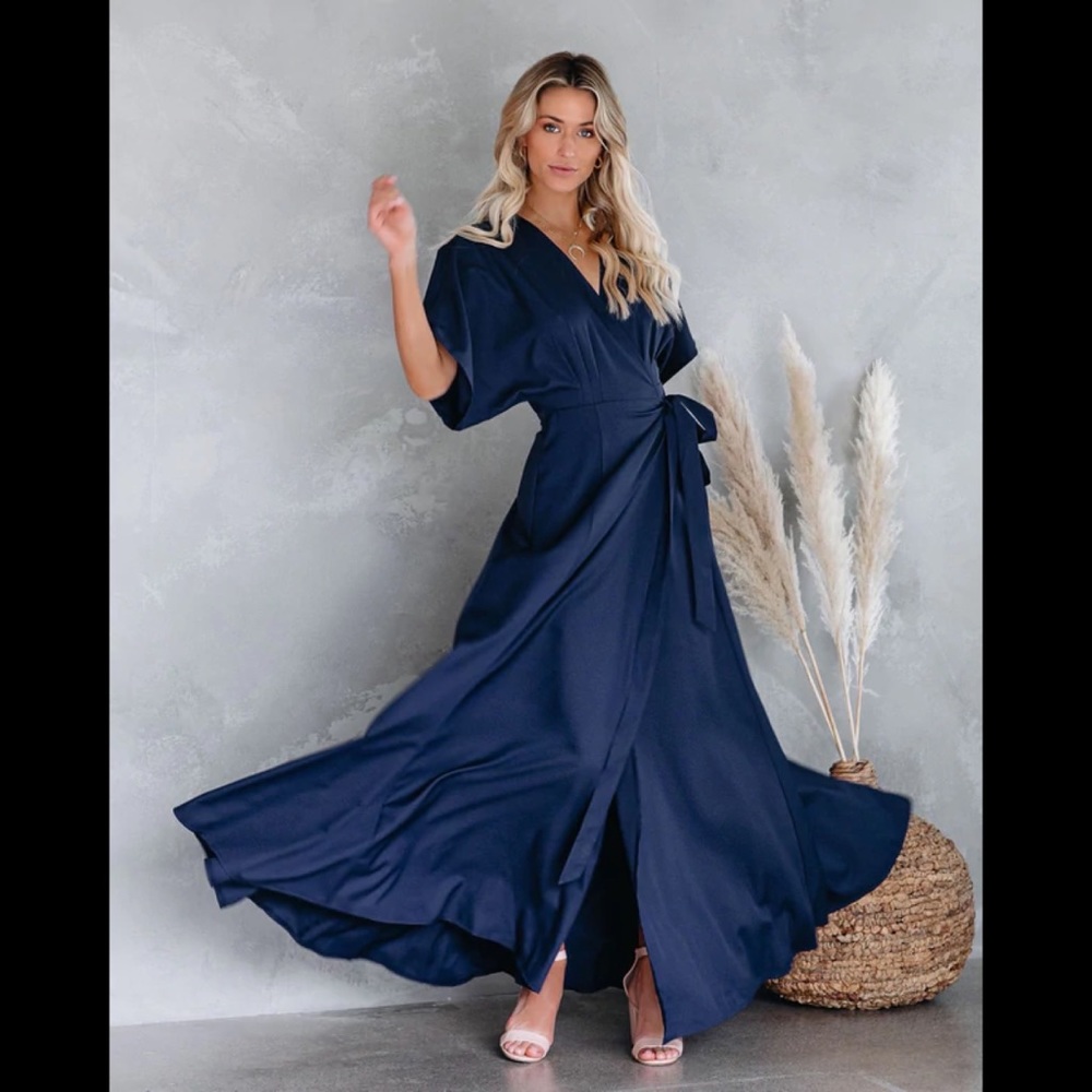 Behati Wrap Kimono Maxi Dress